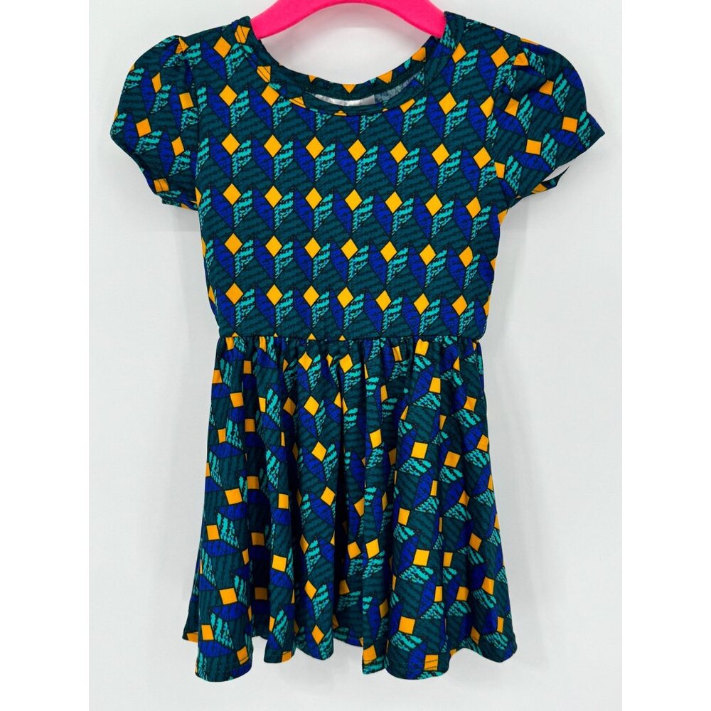 Dotdotsmile Girls Dress Size 6/12 Months Dark Geo Shapes New With Tags